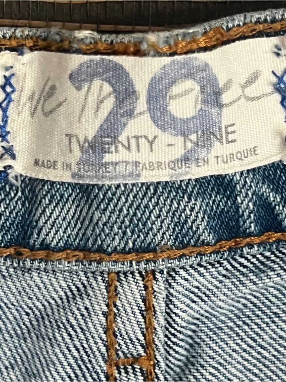 Free People Heart Of Gold Wide Leg Patch Jeans 29 - Picture 16 of 17
